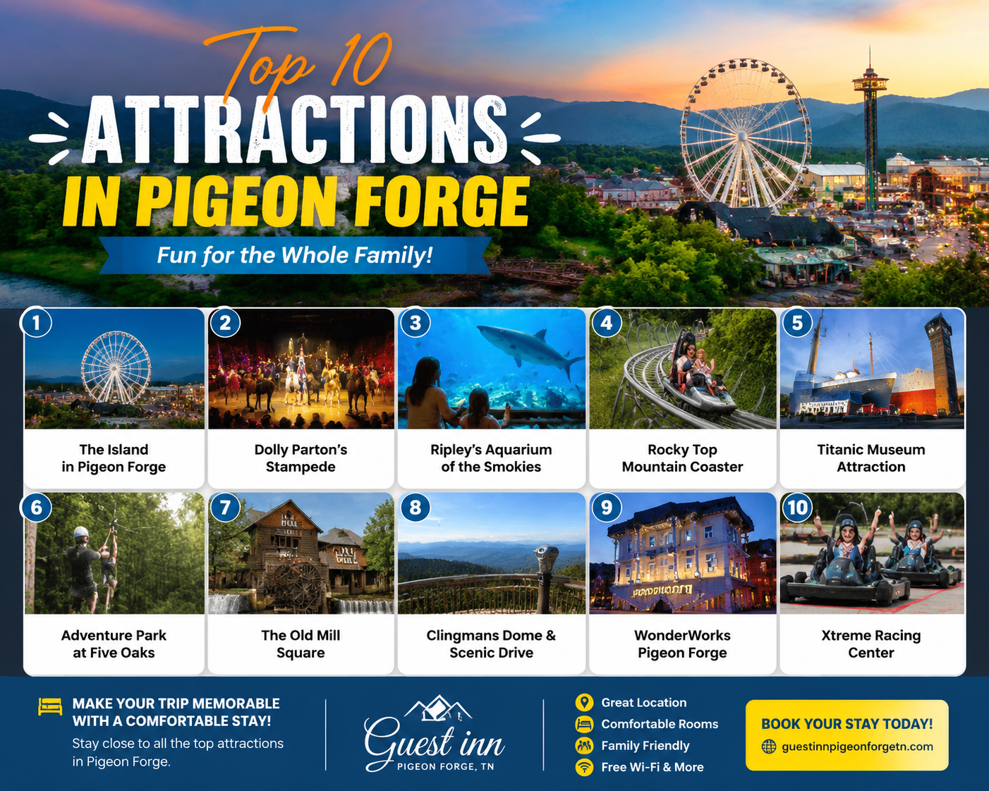Attractions in Pigeon Forge